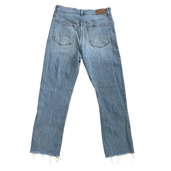 Madewell The '90s Straight Jean in Rondell Wash, Raw Hem, High Rise, Size 28 - Picture 3 of 10